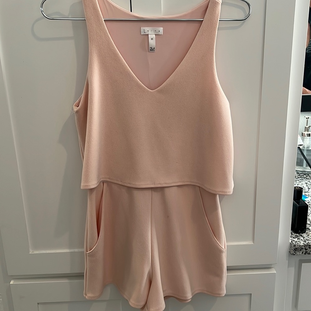 Gently used blush pink romper